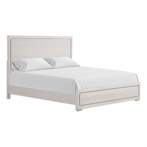 Thorne Queen Bed-Panel Design-Rounded Edges-White Oak Wood