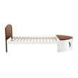 Evon Captain Twin Bed-Built-In Storage-Boat Design-White and Oak Brown