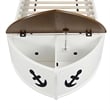 Evon Captain Twin Bed-Built-In Storage-Boat Design-White and Oak Brown