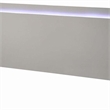 Suni Queen Size Bed w LED Headboard-Light Taupe Gray Wood Frame