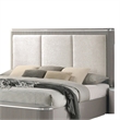 Gema Queen Bed-Channeled Upholstery-Reeded w Silver Line-Light Gray