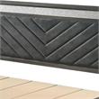 Lito Queen Size Bed w Padded Headboard-2 Footboard Drawers-Gray