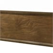 Rouk Queen Size Bed w Panel Headboard-Walnut Brown Okume Veneer