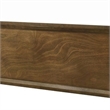 Rouk Queen Size Bed w Panel Headboard-Walnut Brown Okume Veneer