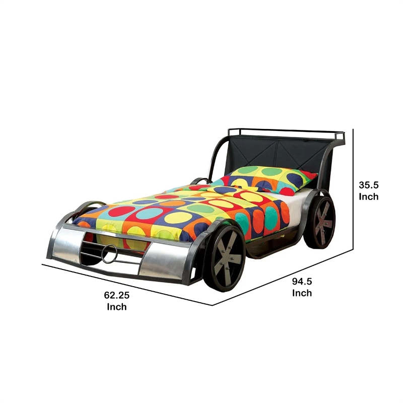 Gatsy GT Race Car Kids Full Bed with Headboard Shelf