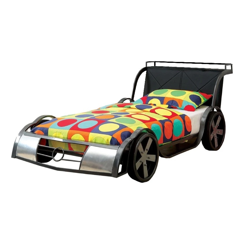 Gatsy GT Race Car Kids Full Bed with Headboard Shelf