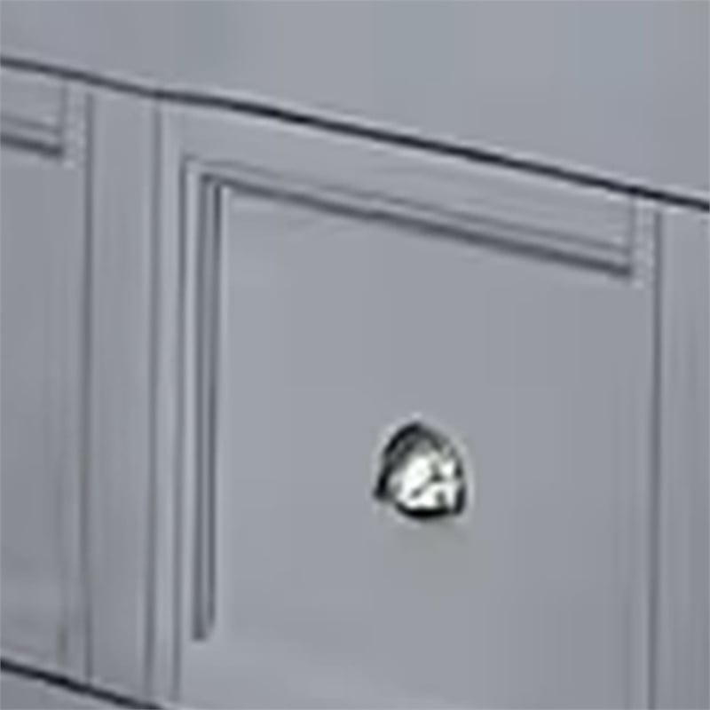 Lile Full Bed with Crown Moulding-Storage Drawers-Gray Solid Wood