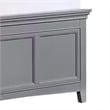 Lile Full Bed with Crown Moulding-Storage Drawers-Gray Solid Wood