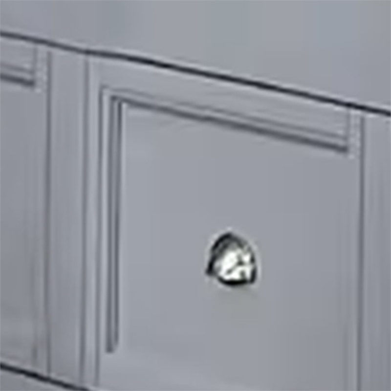 Lile Full Bed with Crown Moulding-Storage Drawers-Gray Solid Wood