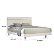 Yoki Full Size Bed w Underbed LED-Acrylic Gold Trim-White Frame