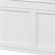 Lile Twin Bed with Side Rail Storage-Crown Molded Details-White Wood