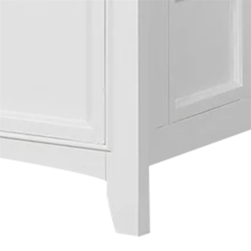 Lile Twin Bed with Side Rail Storage-Crown Molded Details-White Wood