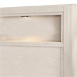 Mimy Queen Bed with Bookcase Headboard-Footboard Storage-White Wood