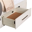 Mimy Queen Bed with Bookcase Headboard-Footboard Storage-White Wood