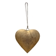Decorative Metal Heart Wall Decor Set of 3-Antique Gold Iron-Jute Hanging Rope
