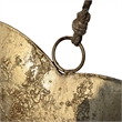Decorative Metal Heart Wall Decor Set of 3-Antique Gold Iron-Jute Hanging Rope