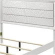 Tory California King Size Bed-Wave Texture and Mitered Corners-White