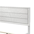 Tory California King Size Bed-Wave Texture and Mitered Corners-White