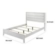 Tory King Size Bed-Wave Texture and Mitered Corners-Modern White