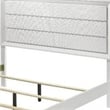 Tory King Size Bed-Wave Texture and Mitered Corners-Modern White
