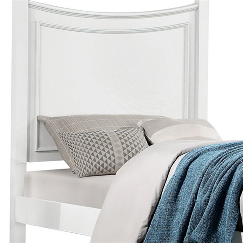 Joly Full Size Kids Bed with Cradle Inspired Trundle Storage-White