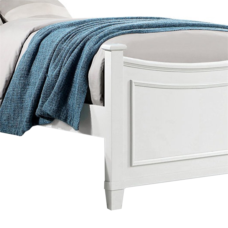 Joly Full Size Kids Bed with Cradle Inspired Trundle Storage-White