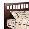 Resy Twin Size Bed-Slatted Headboard and Side Drawers-Cherry Brown