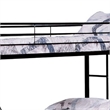 Fegy Twin over Full Bunk Bed with Ladder and Rails-Black Metal Frame