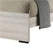 Hyao Queen Size Bed w LED on Headboard-Antique White Wash Finsih
