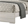 Nomi Queen Size Bed w LED on Headboard-Antique White Wash Finsih