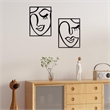 Cinq 3 Piece Set Wall Decor- Black Rectangular Metal Frame
