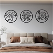Cinq 3 Piece Set Wall Decor-Black Round Metal Frame