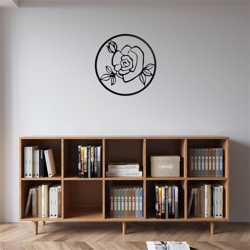 Cinq 3 Piece Set Wall Decor-Black Round Metal Frame