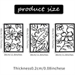 Cinq 3 Piece Set Wall Decor-Black Rectangular Metal Frame