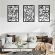 Cinq 3 Piece Set Wall Decor-Black Rectangular Metal Frame