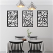 Cinq 3 Piece Set Wall Decor-Black Rectangular Metal Frame
