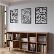 Cinq 3 Piece Set Wall Decor-Black Rectangular Metal Frame