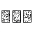 Cinq 3 Piece Set Wall Decor-Black Rectangular Metal Frame