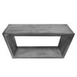 Keli 52 Inch Cube Shape Wooden Console Table - Charcoal Gray