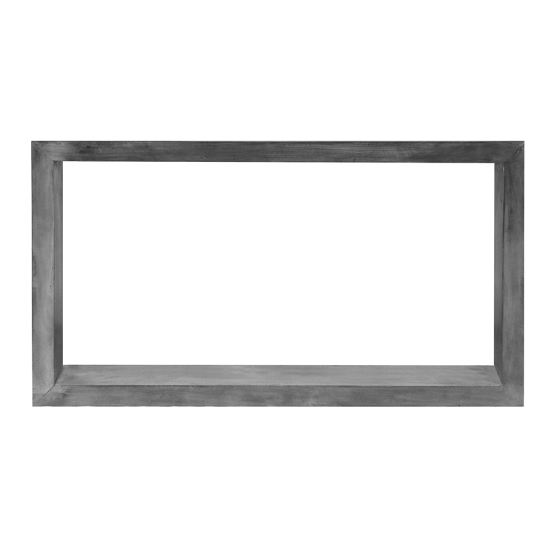 Keli 52 Inch Cube Shape Wooden Console Table - Charcoal Gray