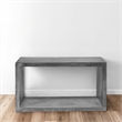 Keli 52 Inch Cube Shape Wooden Console Table - Charcoal Gray