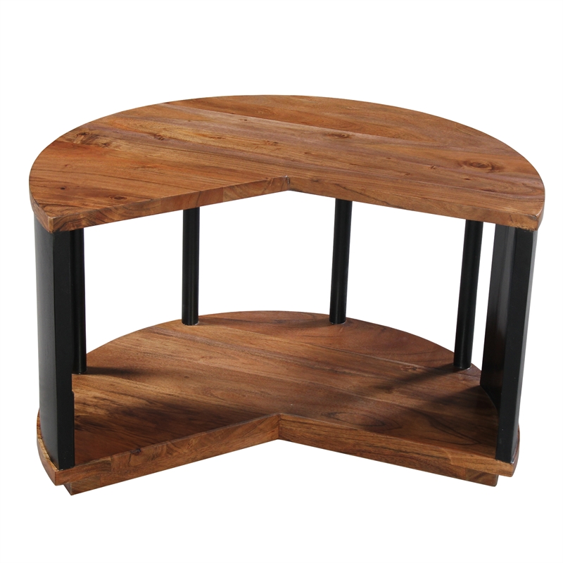 Jones 30-Inch Round Coffee Table- 3 Piece Split Design