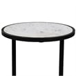 Beri 18 Inch Side End Table- Classic Slim Black Iron Frame