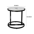 Beri 18 Inch Side End Table- Classic Slim Black Iron Frame