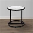 Beri 18 Inch Side End Table- Classic Slim Black Iron Frame