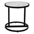 Beri 18 Inch Side End Table- Classic Slim Black Iron Frame