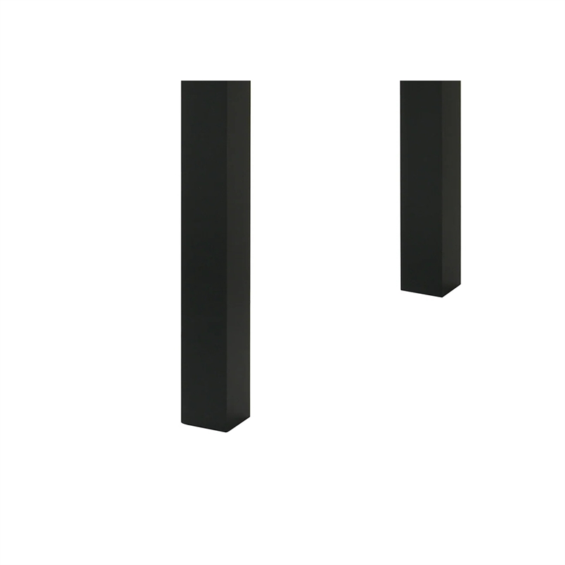 Syon Dining Table-47 Inch White Faux Marble Top-Black Wood Legs