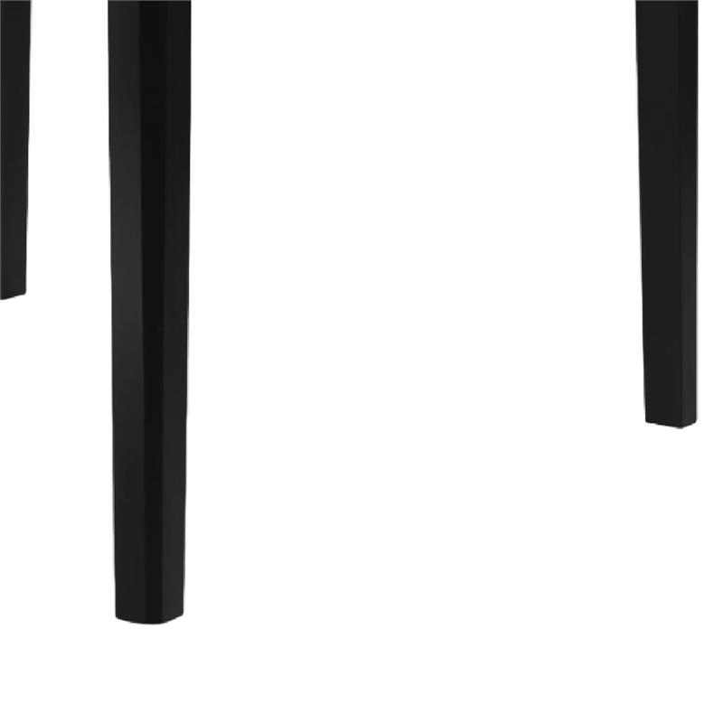 Pazy Counter Height Table-48 Inch White Faux Marble Top-Black Legs