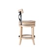 Mia Swivel Counter Chair-Black Metal Cross Back-Blonde Oak Brown