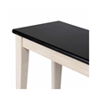 Nova Dining Bench-44 Inch Euro Black Ash Wood Seat-Antique White